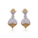 Designer Earrings with Certified Diamonds in 18k Yellow Gold - ER1077P